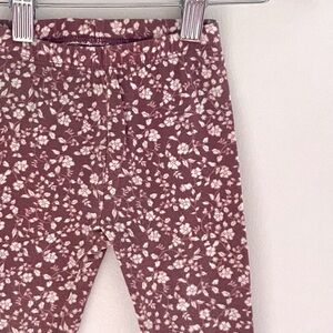 $3 💥Earthy Floral Leggings, Pink White Tan, Good Stretch, Like New